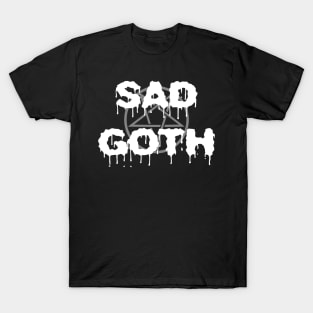 Sad Goth Aesthetic Pentacle Pentagram Emo Grunge Black T-Shirt